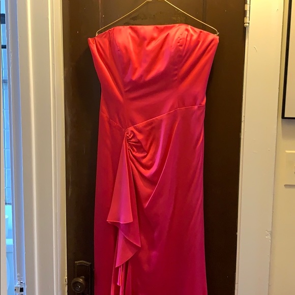 Tiffany Designs Dresses & Skirts - Hot pink, strapless, formal dress with shawl. Tiffany Designs Dresses & Skirts - Hot pink, strapless, formal dress with shawl.